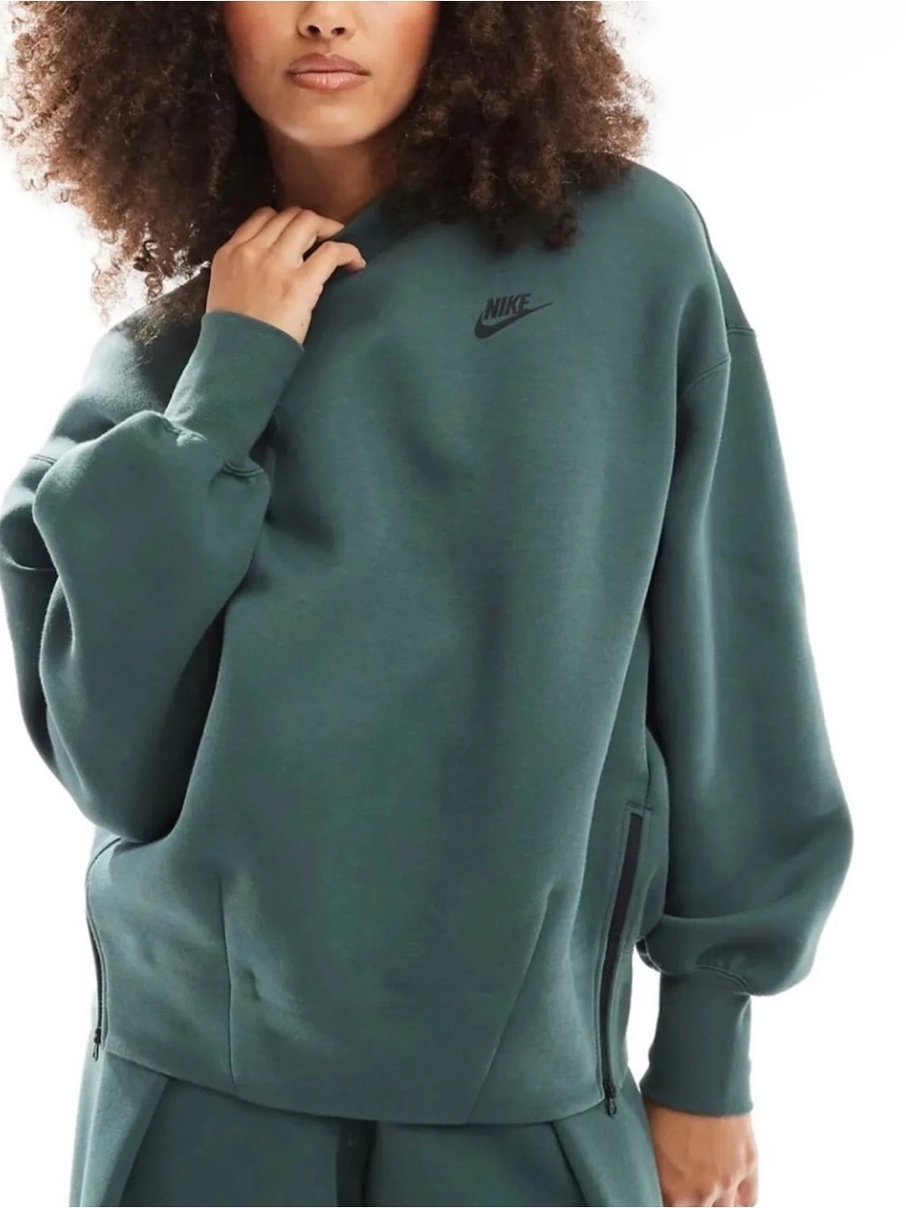 Nike Women's Dark Green Crew Sweatshirt